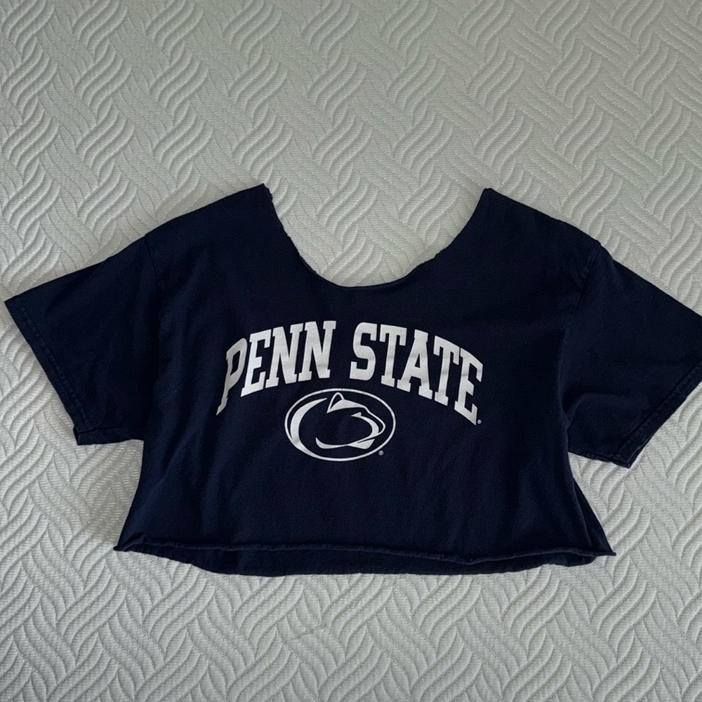 Penn state off the shoulder crop top